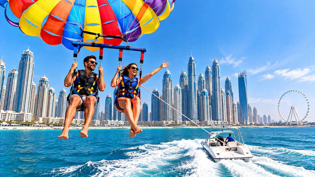 20 Minutes Parasailing in Dubai Marina | Thrilling Parasailing Adventure