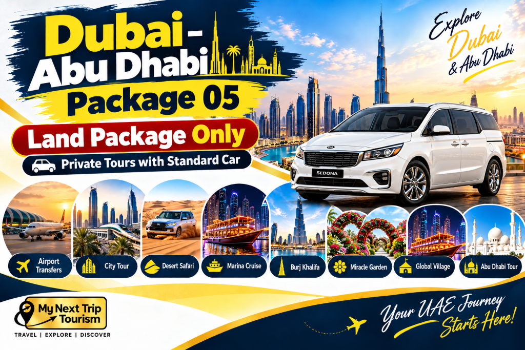 Dubai & Abu Dhabi  Land Package Only | Private Tours with Standard Car
