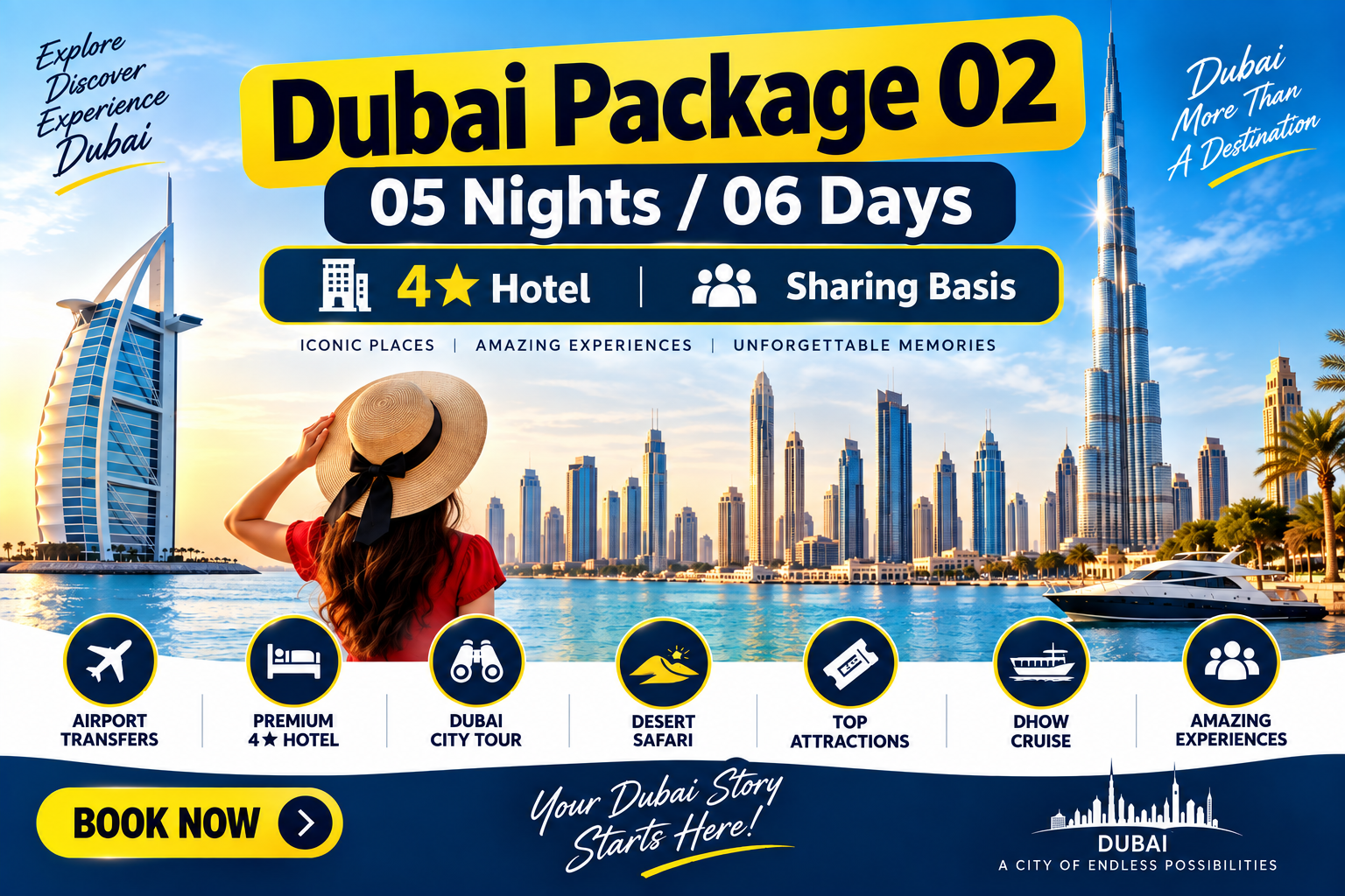 Dubai Package 02 – 05 Nights / 06 Days | 4★ Hotel | Sharing Basis