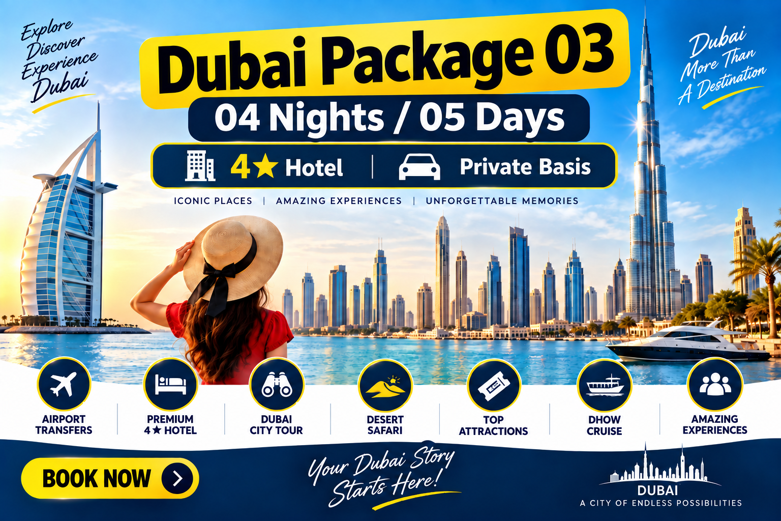 Dubai Package 03 – 04 Nights / 05 Days | 4★ Hotel | Private Basis