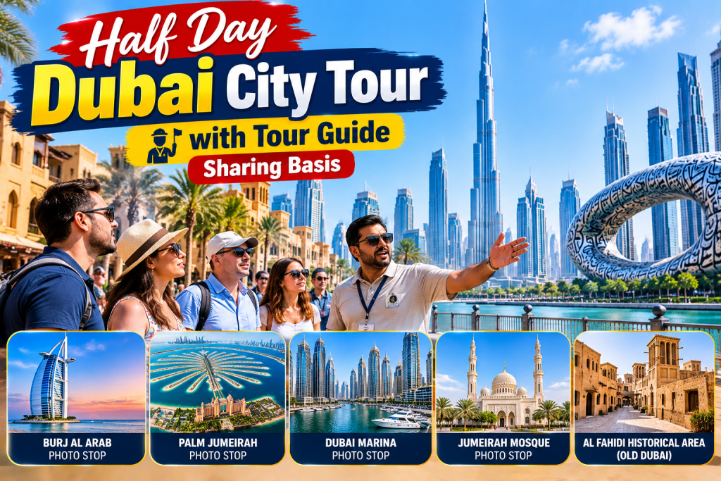 Half Day Dubai City Tour with Tour Guide | Sharing Basis